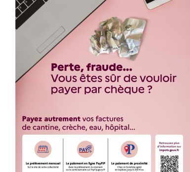 Trésor public - suppression des paiements par chèque - octobre 2026