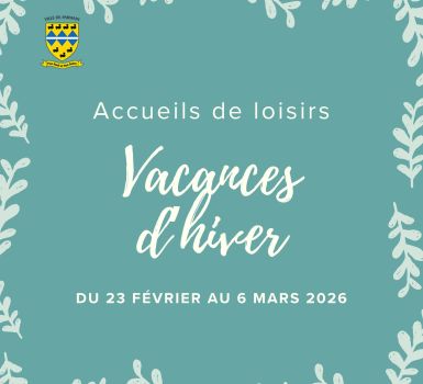 Accueils de loisirs, vacances d'hiver 2026.