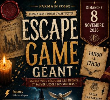 Affiche Escape Game 8 novembre 2026.