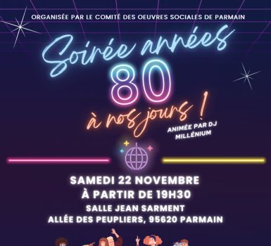 affiche années 80 - COS - 22 novembre 2025