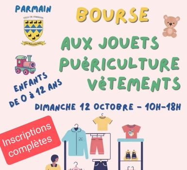 affiche bourse aux jouets 2025 - inscriptions complétes