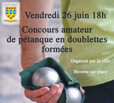 affiche concours de pétanque 2026
