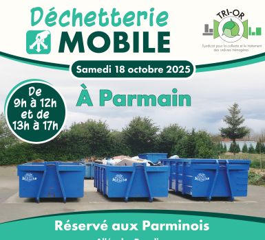 Affiche dechetterie mobile 18 octobre 2025