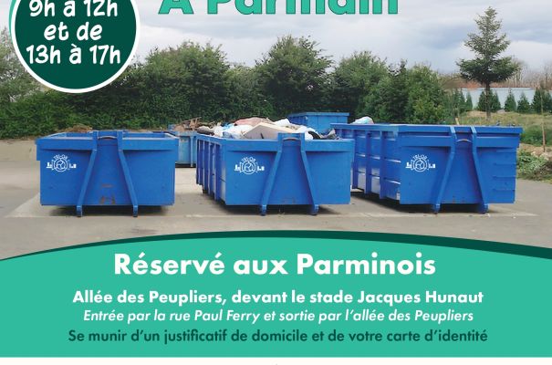 Affiche déchetterie mobile Parmain 11 juillet 2026