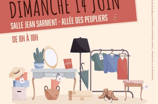 affiche vide grenier 14 juin 2026