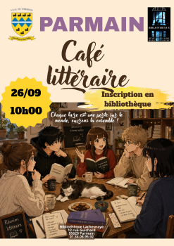 Bibliothèque café littéraire 26 septembre 2026