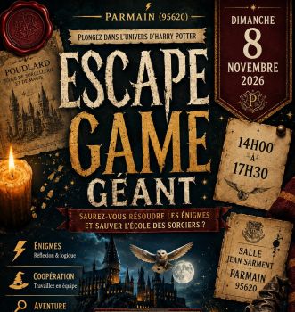 Affiche Escape Game 8 novembre 2026.