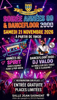 affiche années 80 - 21 novembre 2026