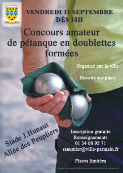 affiche concours de pétanque 11 septembre 2026 