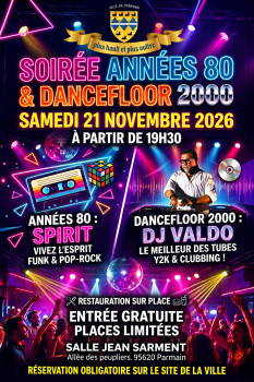 affiche années 80 - 21 novembre 2026