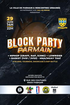 Affiche Block Party 29 juin 2025