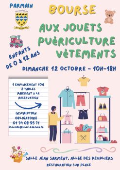 affiche bourse aux jouets 12 octobre 2025