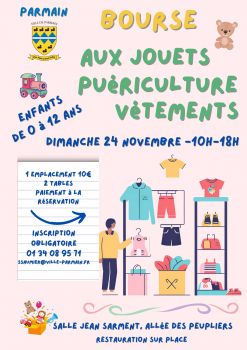 Affiche bourse aux jouets 24 novembre 2024