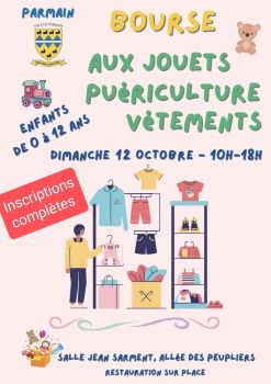 affiche bourse aux jouets 2025 - inscriptions complétes