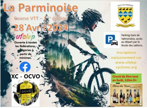 Affiche Course VTT Parmain 2024