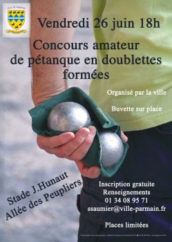 affiche concours de pétanque 2026