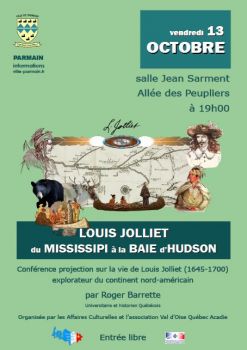 Conférence  Louis Jolliet explorateur - Val d’Oise Québec Acadie