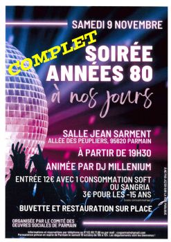 Affiche Cos année 80 Complet -2024