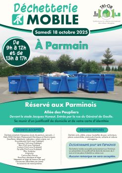 Affiche dechetterie mobile 18 octobre 2025