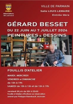 affiche exposition Gérard Besset 22juin au 7 juillet 2024