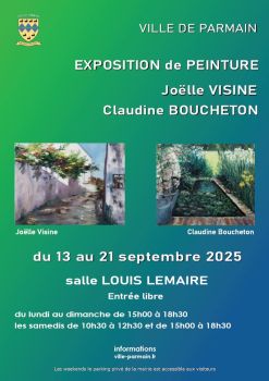 Affiche expo peinture 13 au 21 septembre 2025