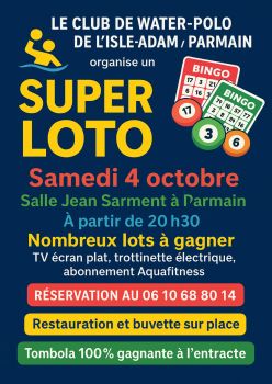 Affiche Loto club de Water-Polo 4 octobre 2025