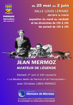 Affiche exposition Mermoz mai 2024