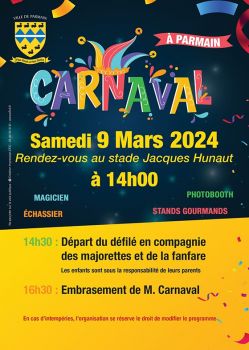 Affiche programme carnaval 2024