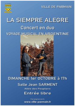 Affiche concert en duo Musique d'Argentine 2023