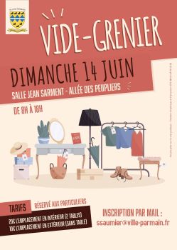 affiche vide grenier 14 juin 2026