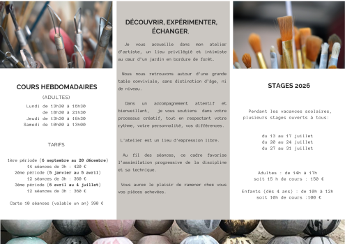 Ateliers sculpture Jocelyne Maillard