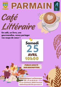 Bibliothèque Café littéraire 25 avril 2026