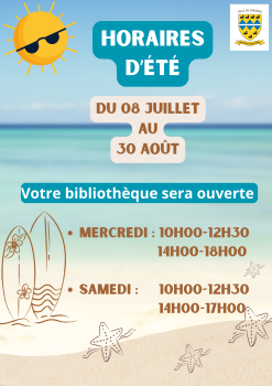 Bibliothèque horaires d'été