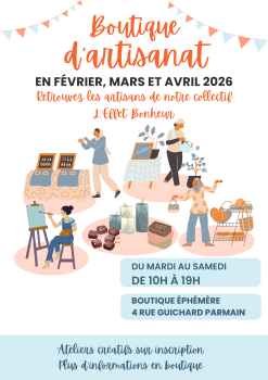 boutique artisanat 4 rue Guichard février mars avril 2026