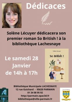 Dédicace Solène Lécuyer - Bibliothèque 2023