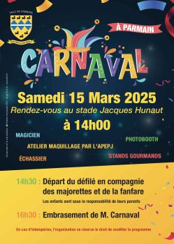 Affiche carnaval 2025 programme