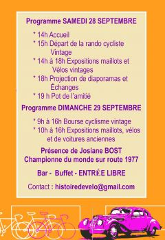 Manifestion Cylciste Vintage 2024 -Programme