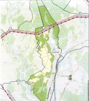 Plan dépose PARMAIN lignes aériennes Puiseux-Croix-Baptiste-Méry