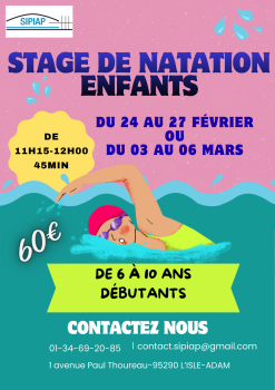 stage de natation piscine 