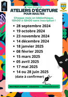 Bibliothèque - Ateliers d'écriture - 2024