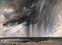 John Constable Étude de paysage marin avec nuage de pluie 1827 huile sur papier Royal Academy of Arts Londres