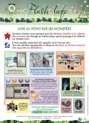 Couverture Flash infos Point sur les encombrants